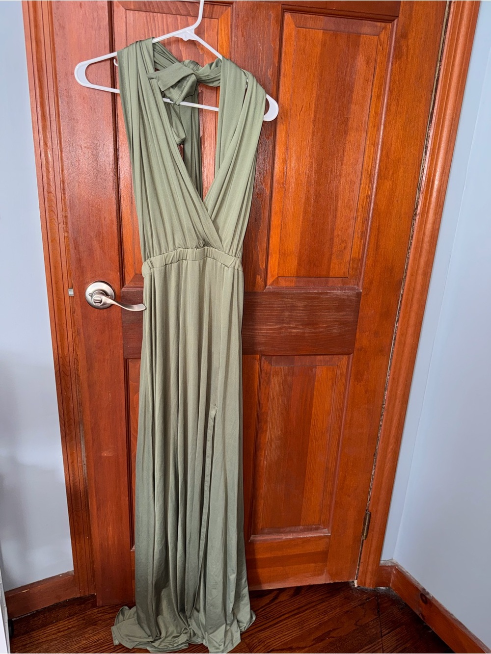Versatile Dress Day Olive Green Maxi Wrap Dress